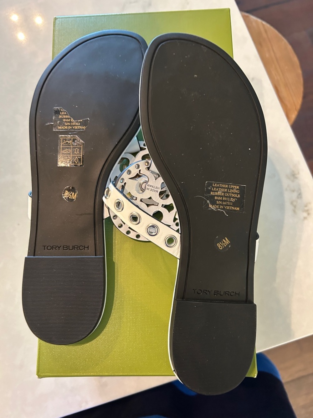 NWB Tory Burch Miller Eyelet Sandals - Picture 6 of 7
